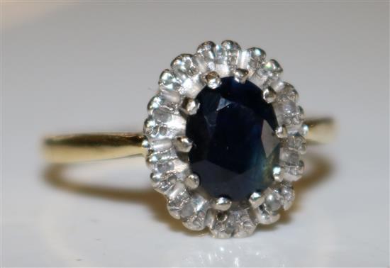 Sapphire & diamond ring